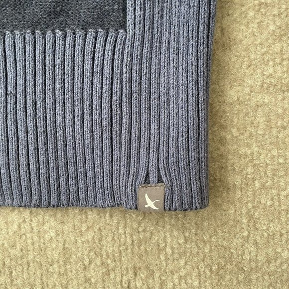 Eddie Bauer Sweater Womens Small Blue Two Tone Cowl Turtleneck Knit Pullover Top - Picture 6 of 8